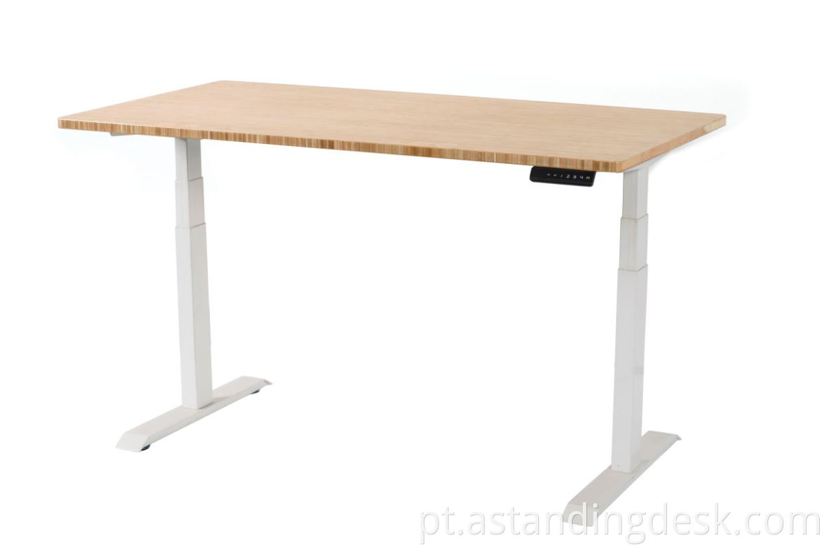 Boa qualidade e preço de 3 pernas L Shape Office Sit to Stand canto Altura de mesa ajustável